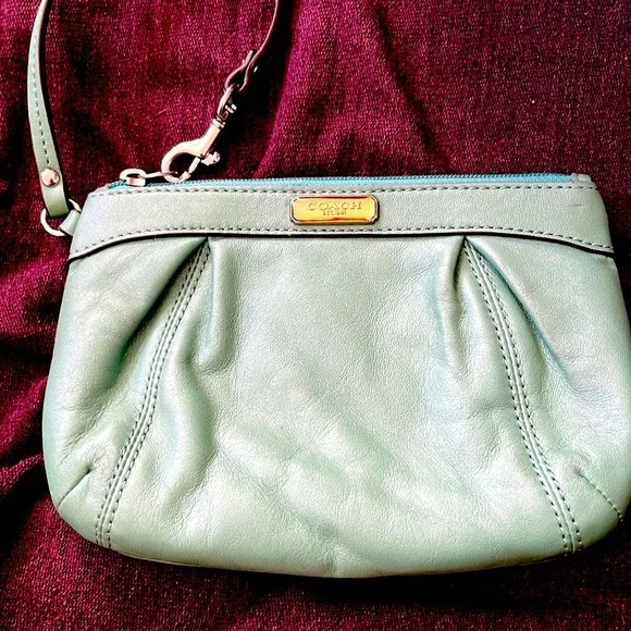 Coach Bags Seafoam Green Coach Purse Wristlet Poshmark